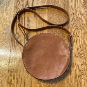 Madewell the simple circle crossbody Brown Leather